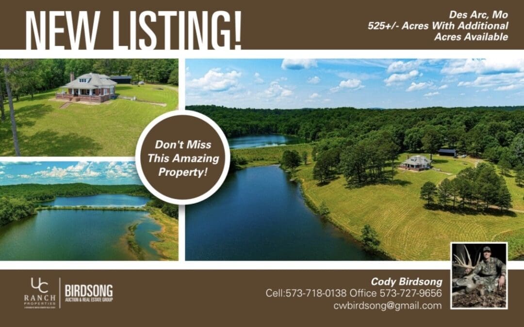 525± Acre Luxury Ranch and Recreational Property for Sale in Des Arc, Missouri