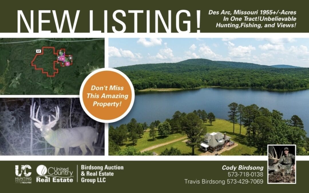 1,955± Acre Premier Hunting & Recreational Ranch for Sale in Des Arc, Missouri