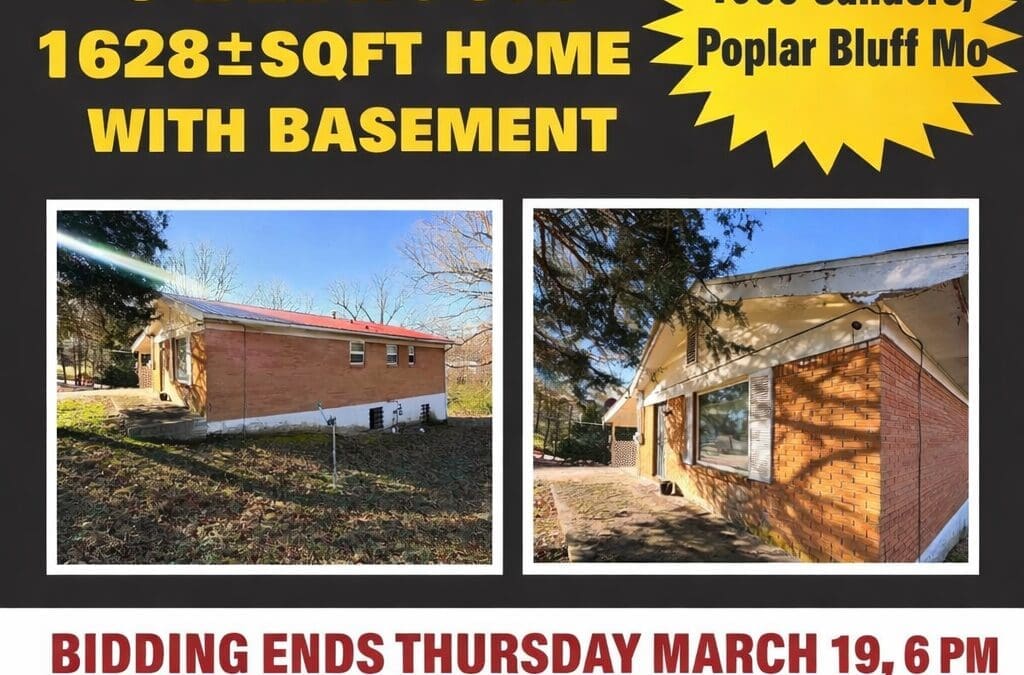 Online Real Estate Auction in Poplar Bluff, Missouri!